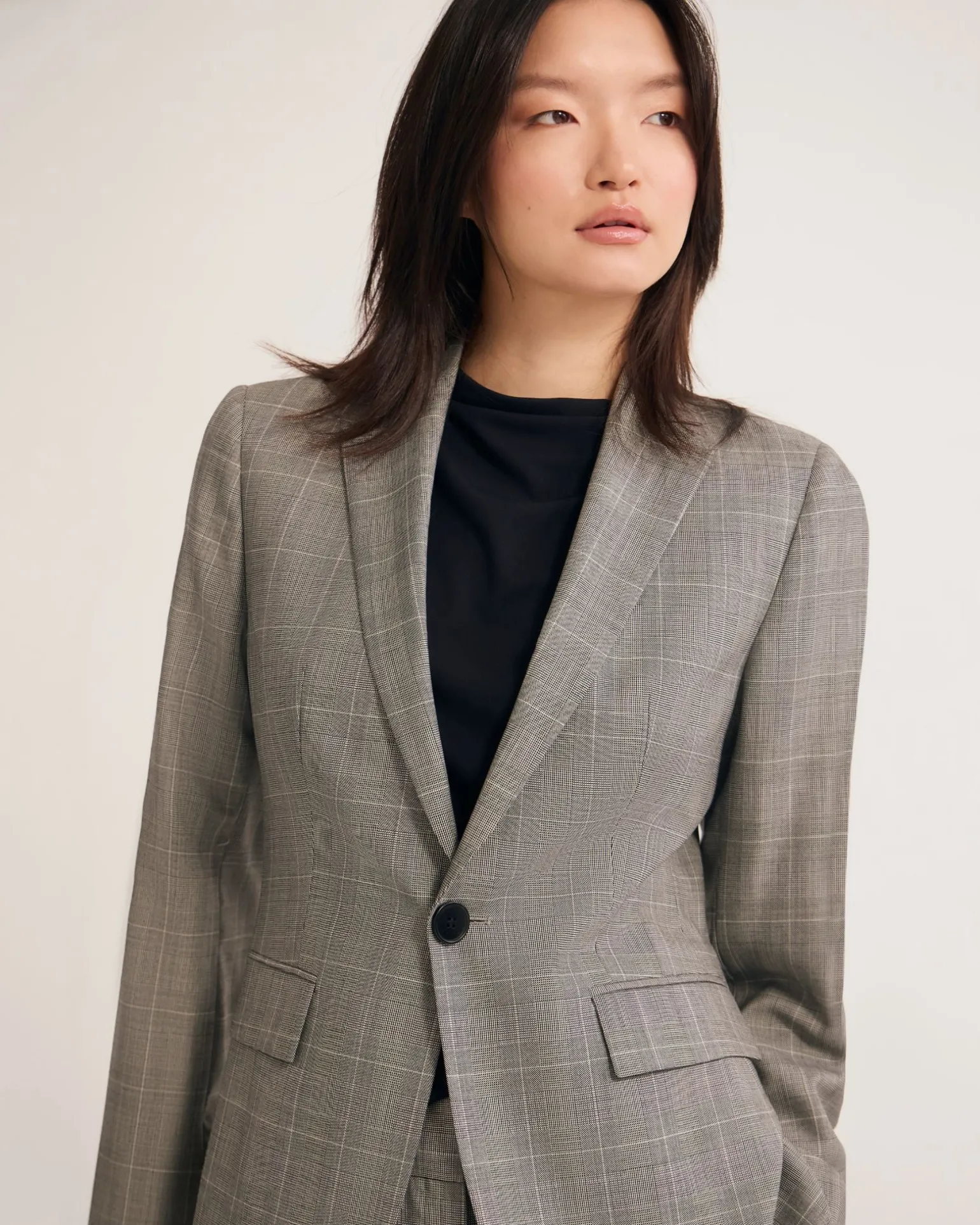 Ebony Pure Wool Suit Jacket
