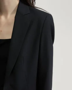 Ebony Wool Stretch Suit Jacket