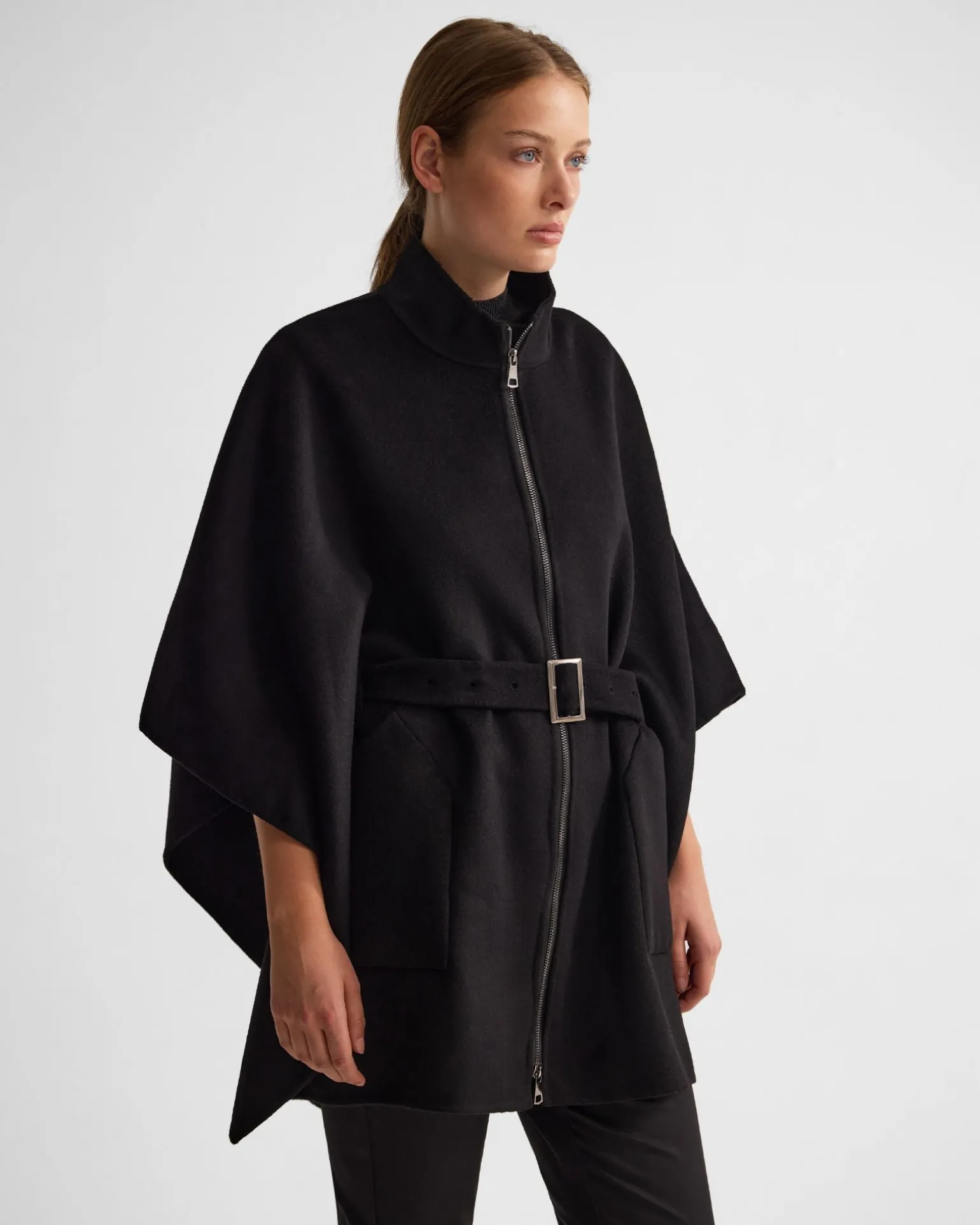 Elodie Wool Blend Cape
