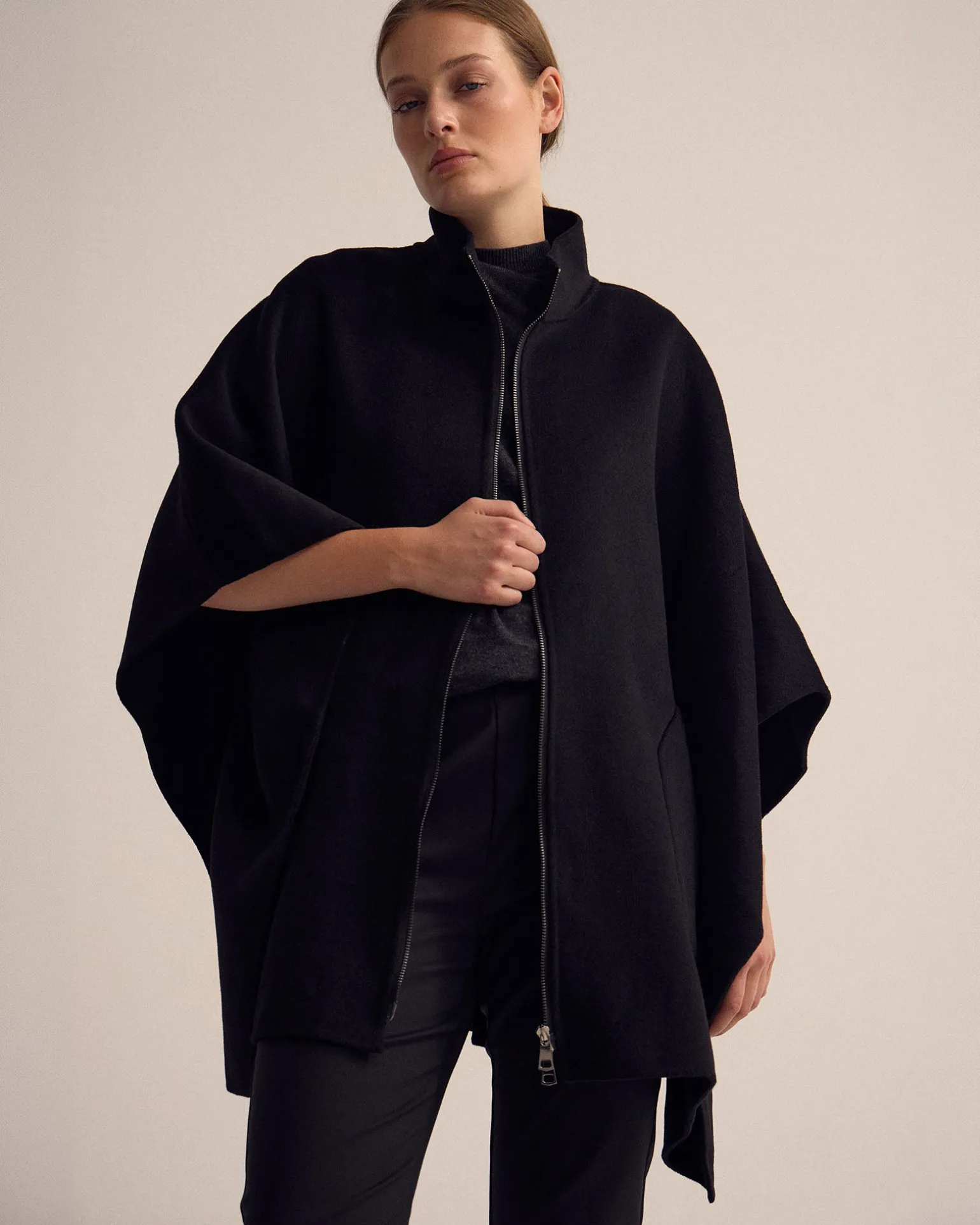 Elodie Wool Blend Cape