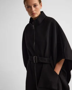 Elodie Wool Blend Cape
