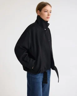 Emma Wool Blend Funnel Trm Jacket