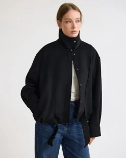 Emma Wool Blend Funnel Trm Jacket