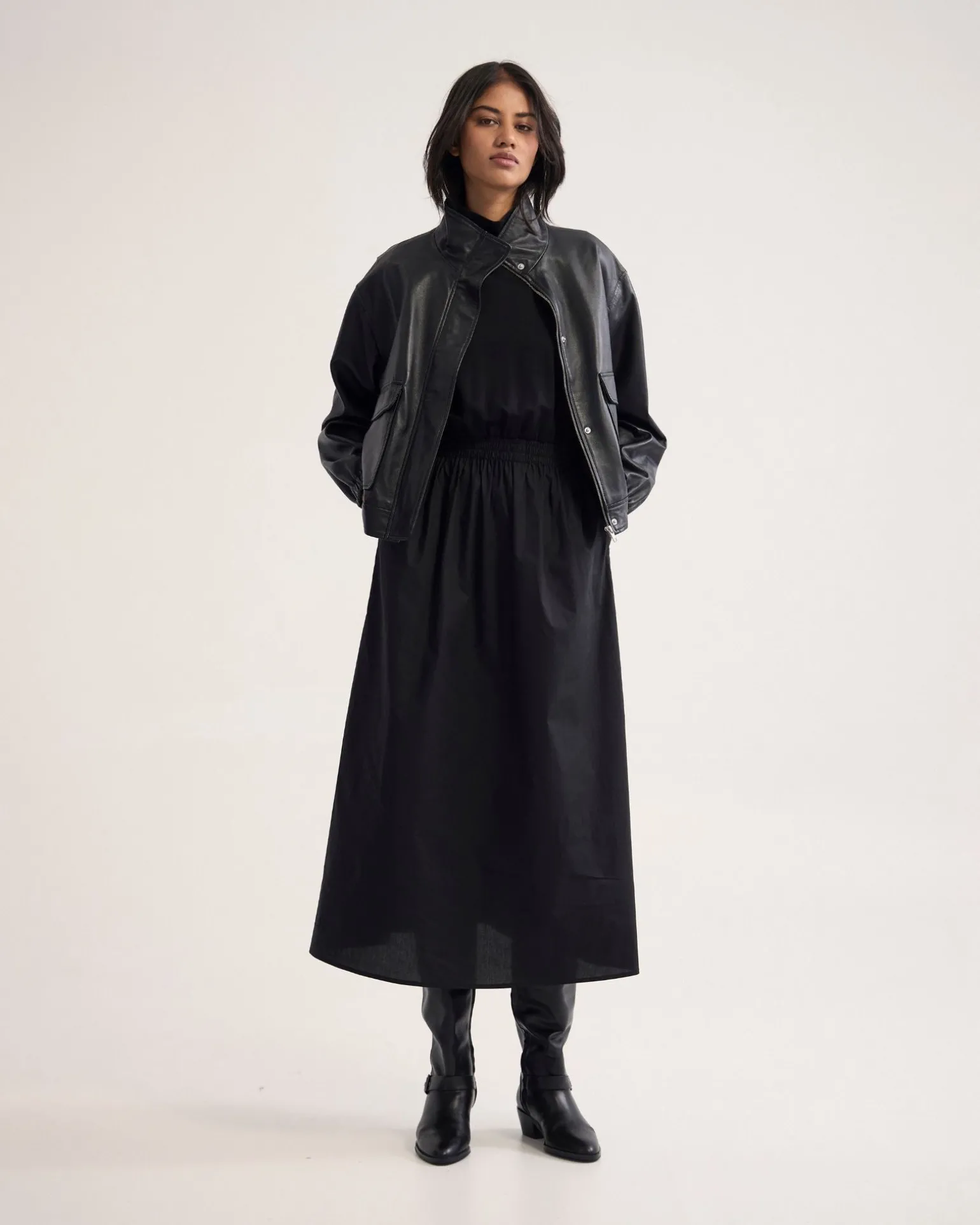 Esrealla High Collar Dress