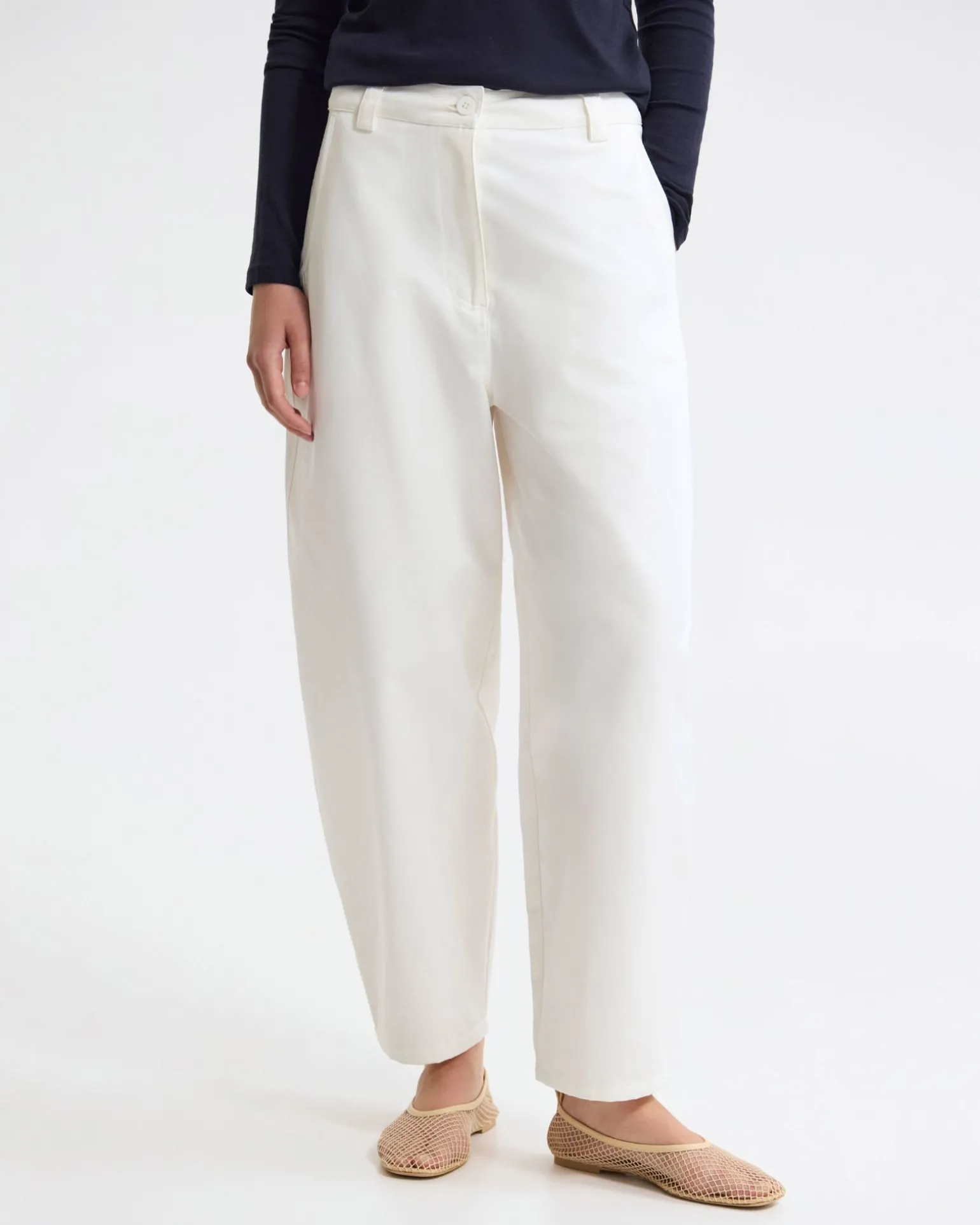 Etta Barrel Leg Cotton Pant