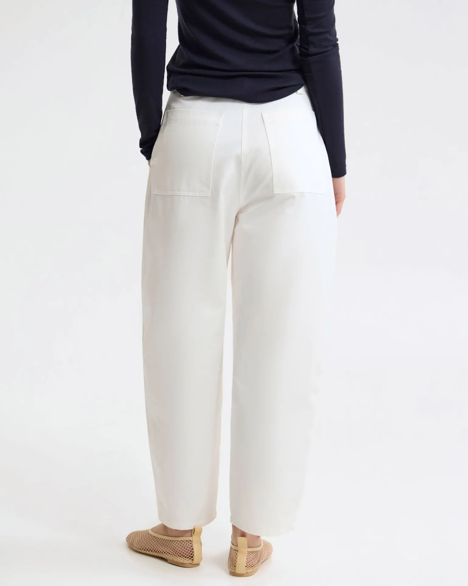 Etta Barrel Leg Cotton Pant