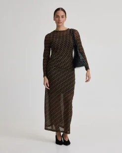 Eve Mesh Printed Dress