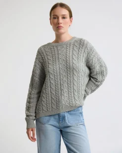 Evie Cable Knit Crew Neck