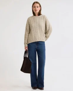 Evie Cable Knit Crew Neck