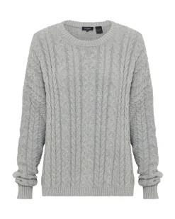 Evie Cable Knit Crew Neck
