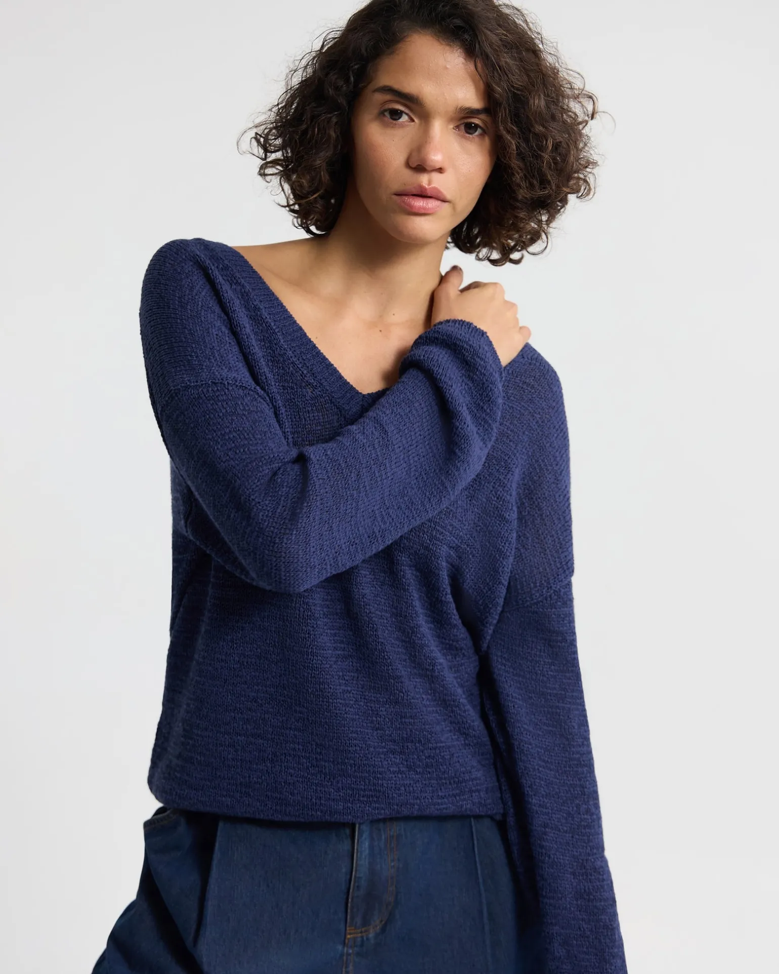Fleur Chunky V-Neck Knit