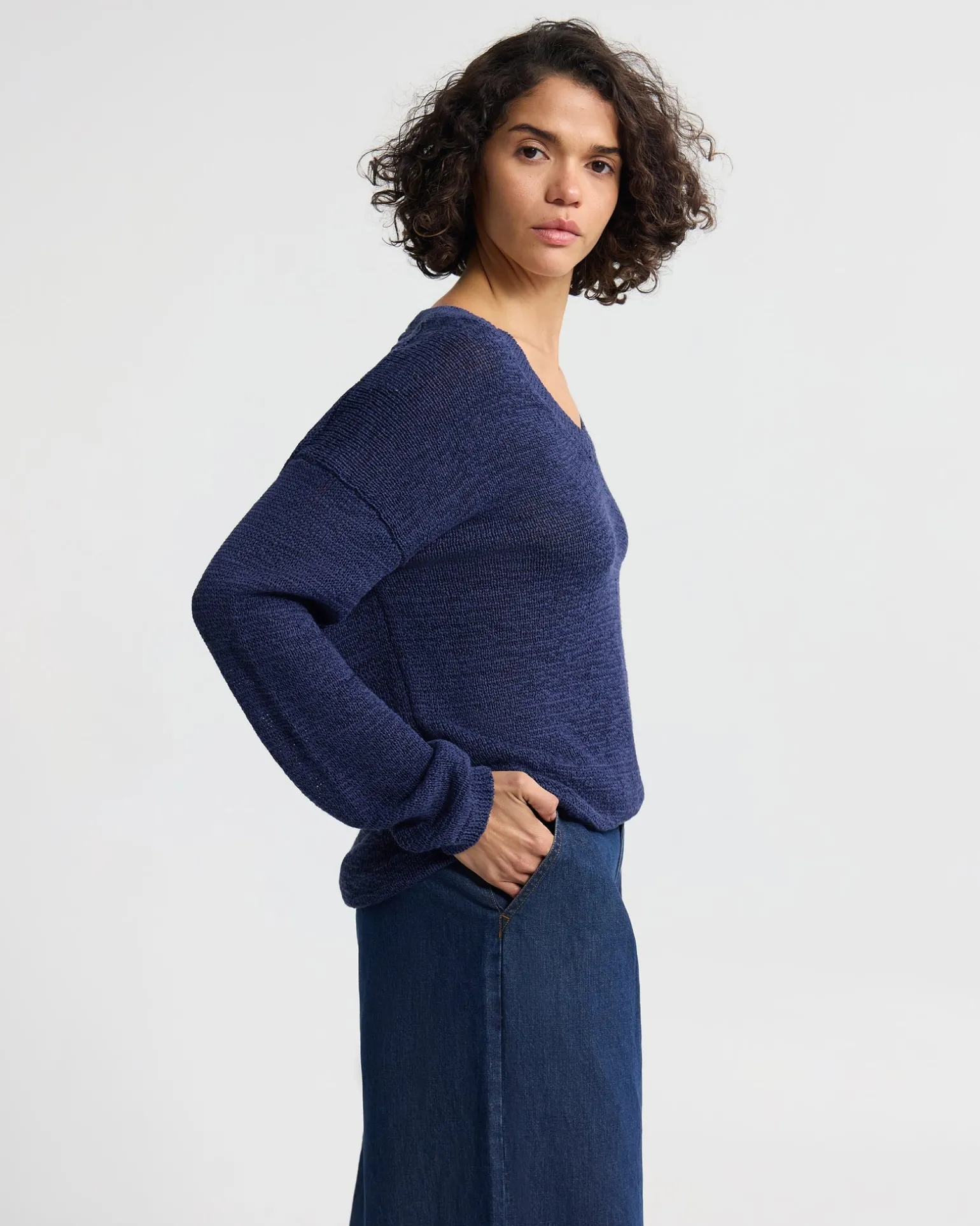 Fleur Chunky V-Neck Knit