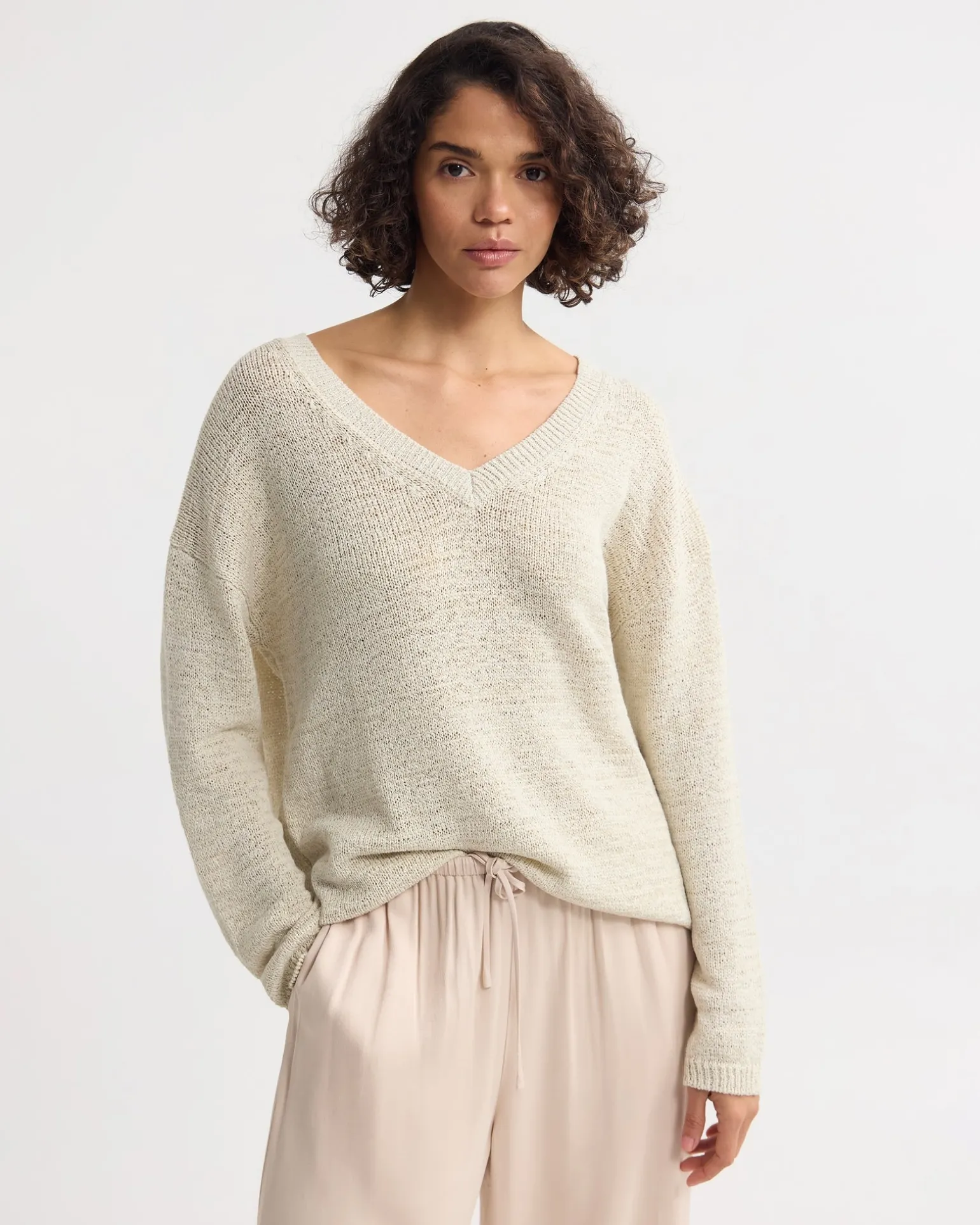 Fleur Chunky V-Neck Knit