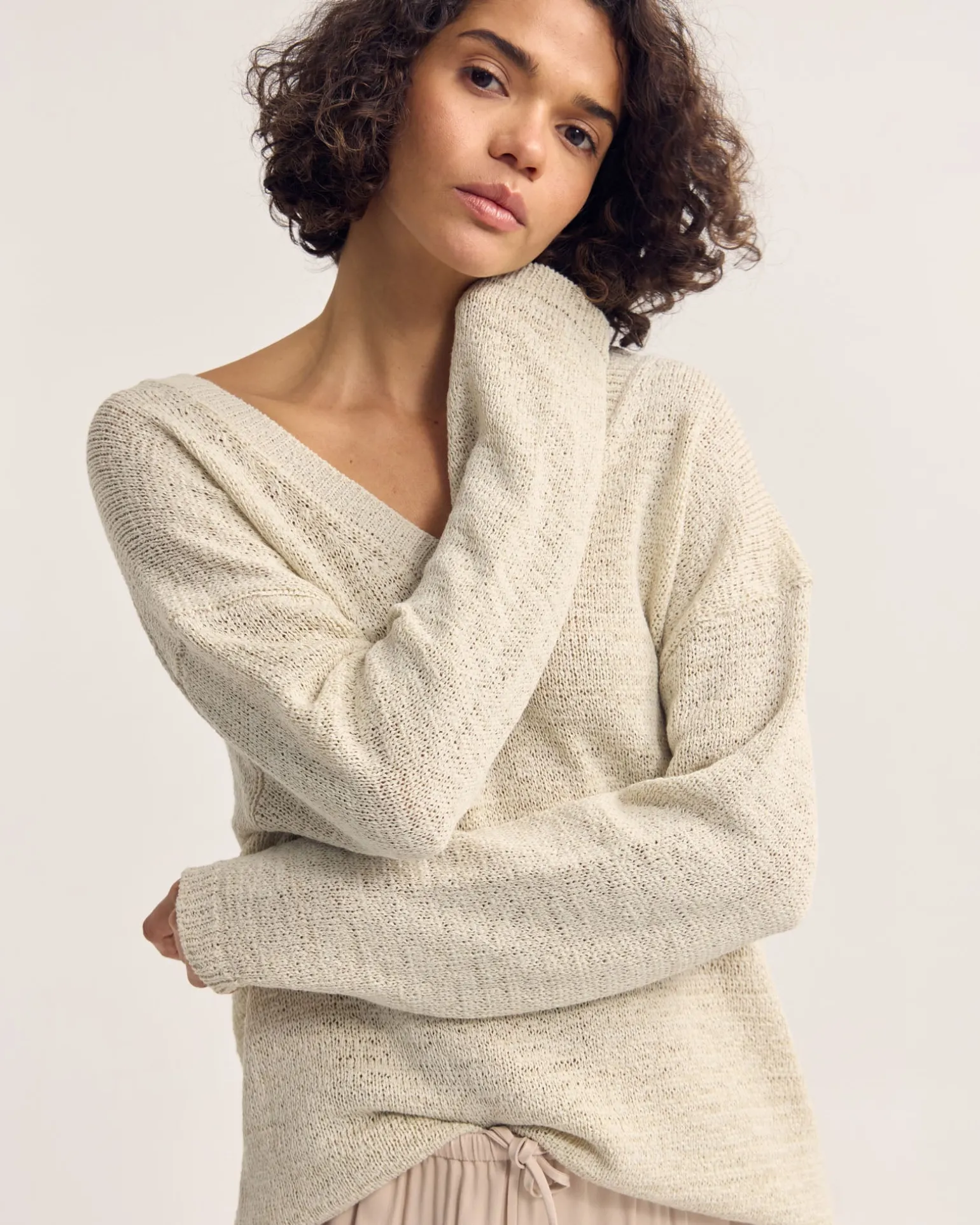 Fleur Chunky V-Neck Knit