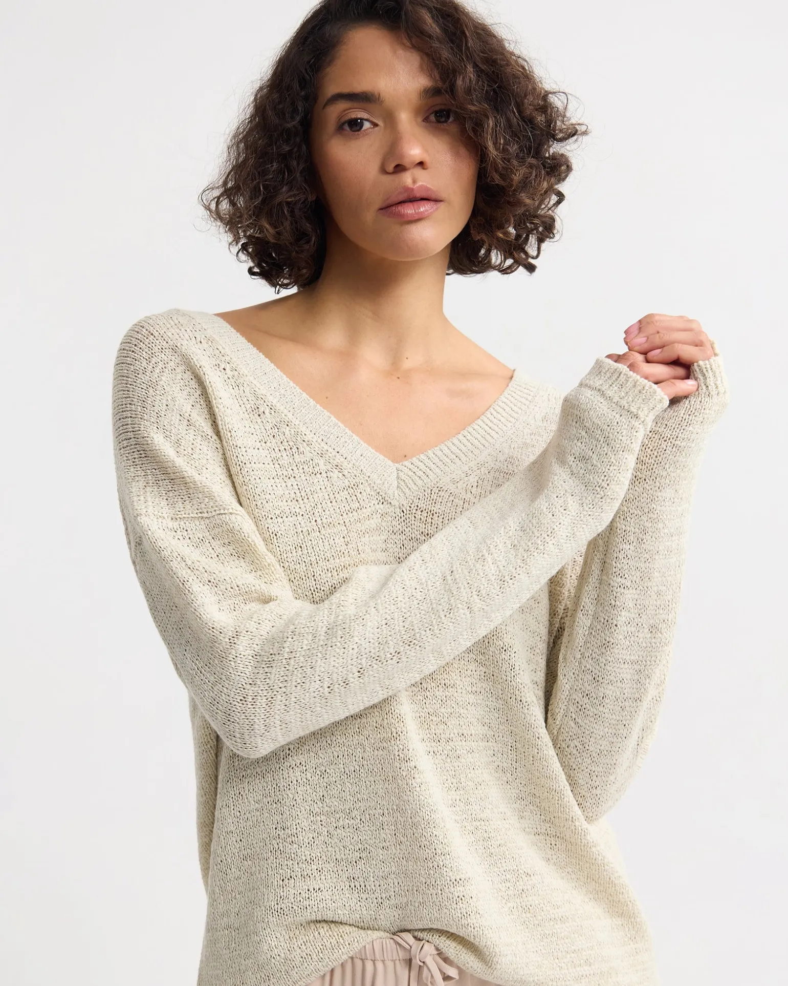 Fleur Chunky V-Neck Knit