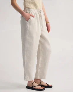 Gabriele Crop French Linen Pant
