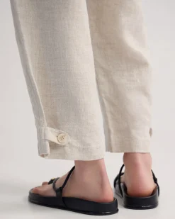 Gabriele Crop French Linen Pant