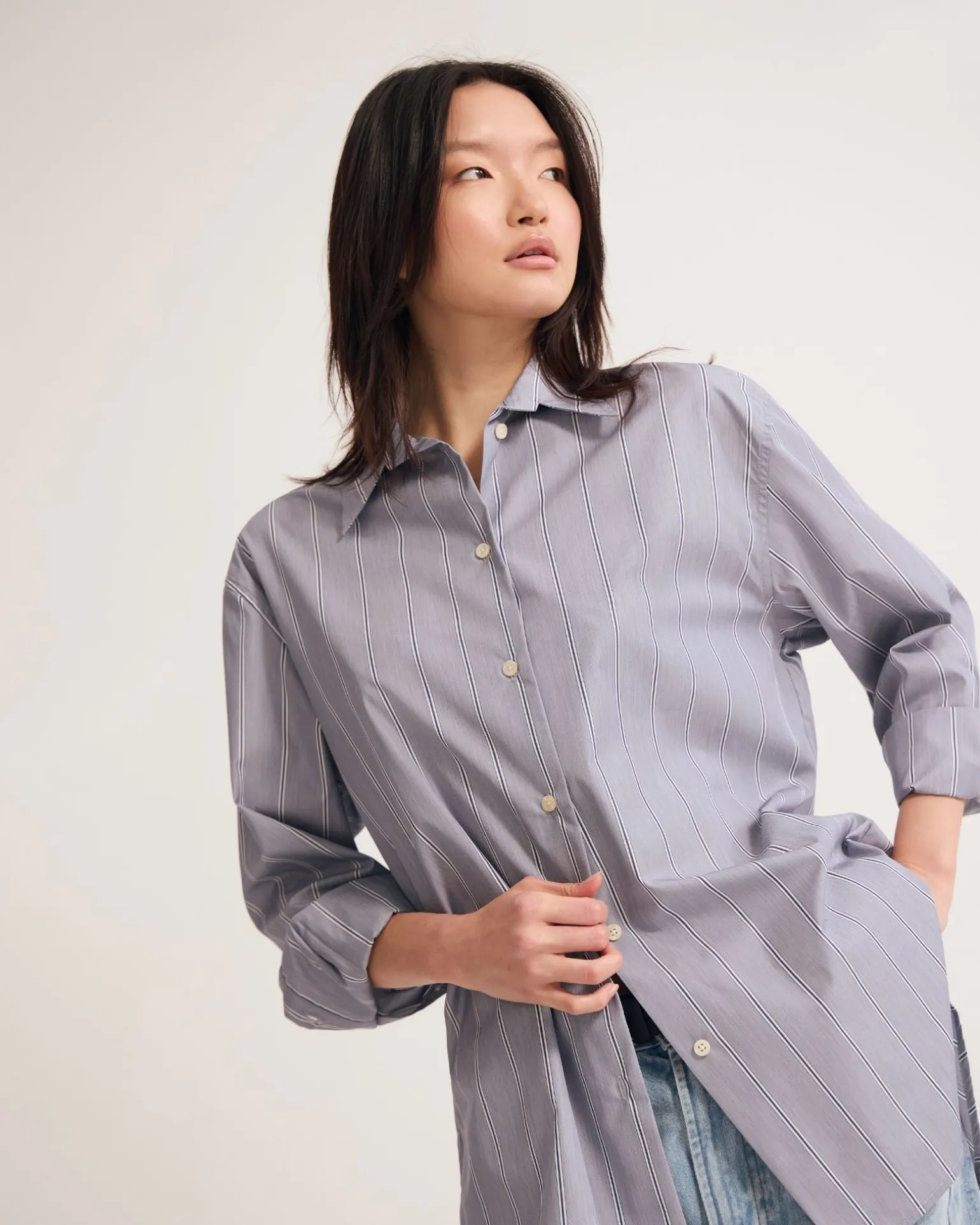 Hailey Stripe Oversized Shirt