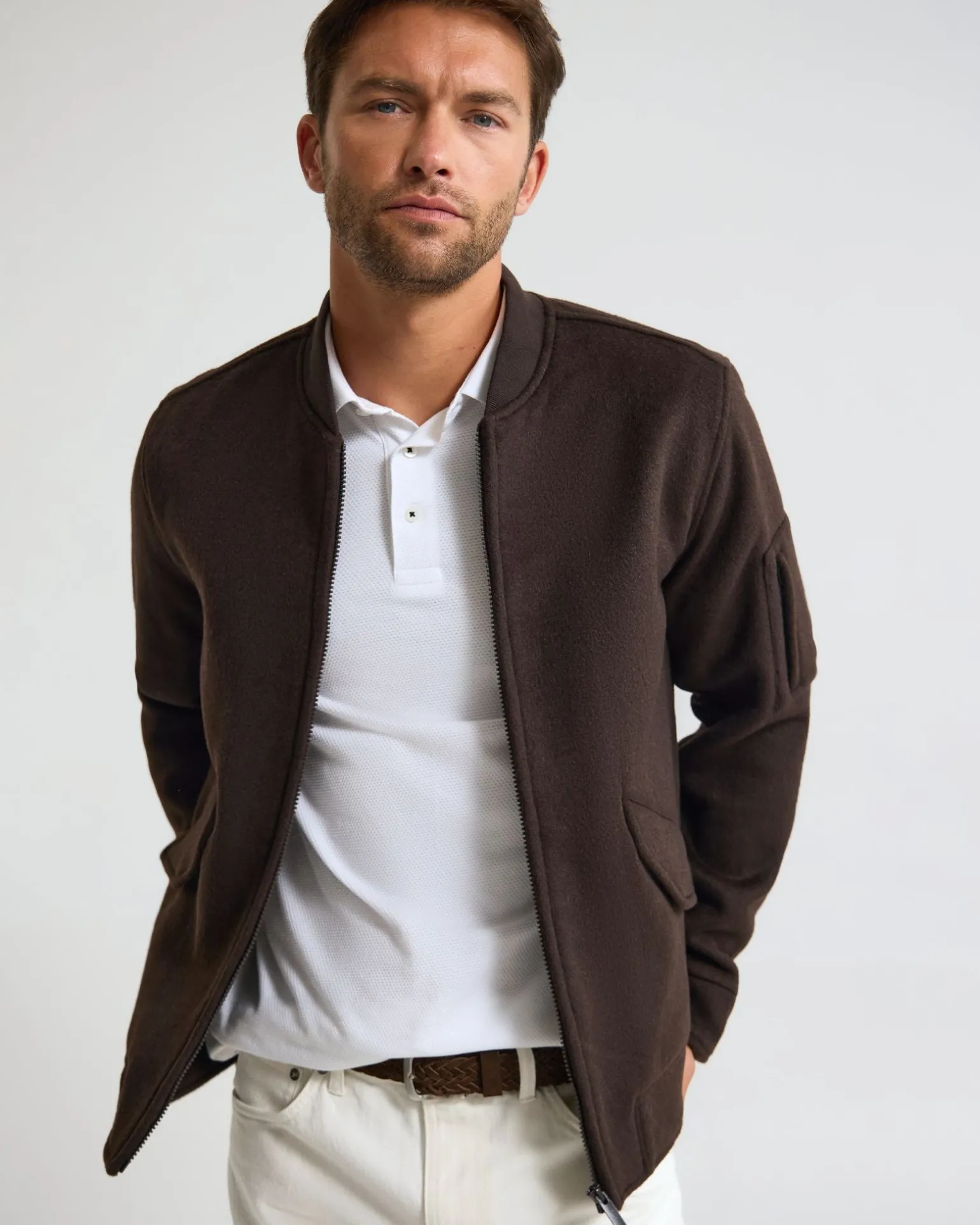 Hamish Wool Blend Bomber Jacket