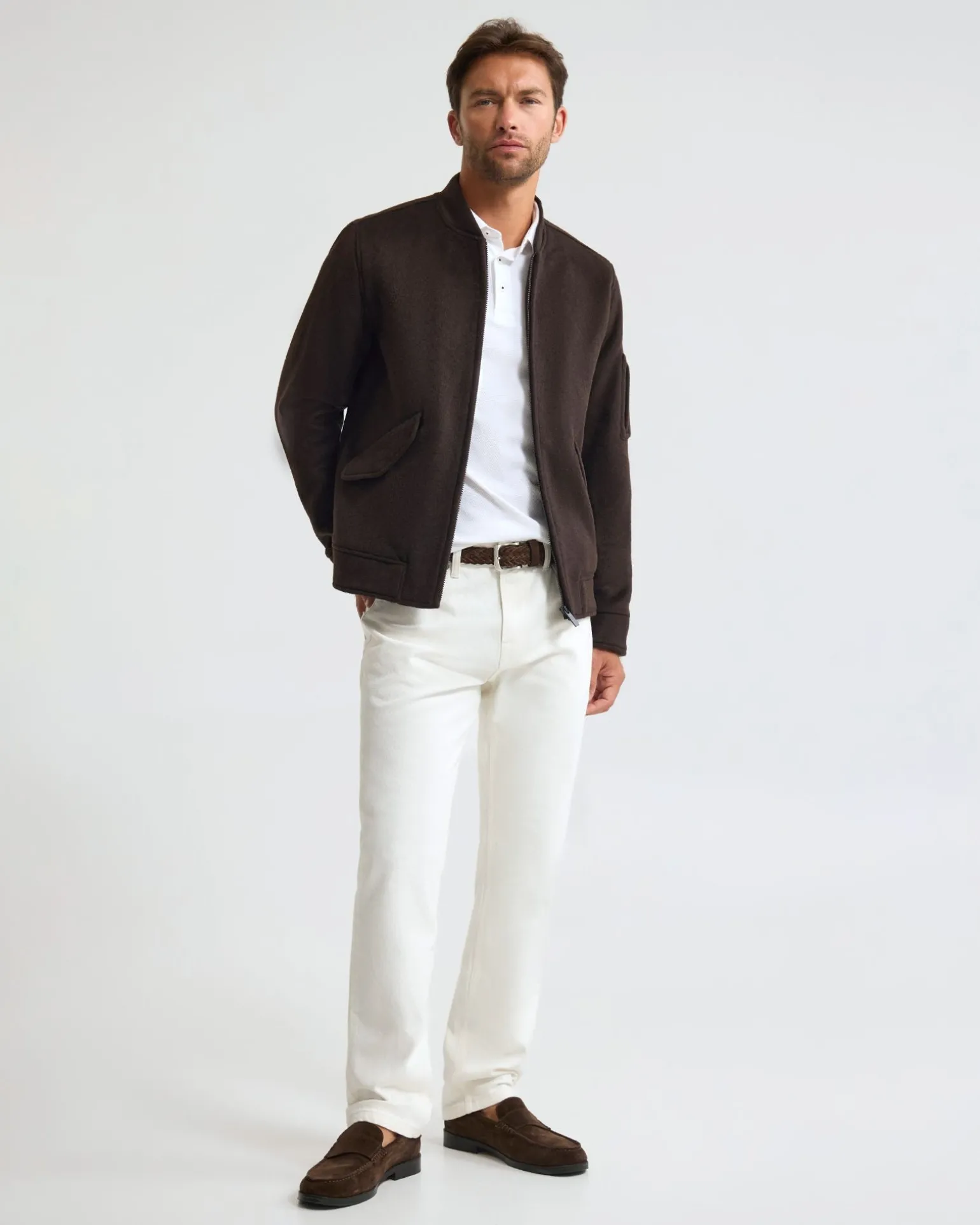 Hamish Wool Blend Bomber Jacket
