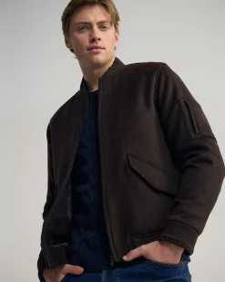 Hamish Wool Blend Bomber Jacket