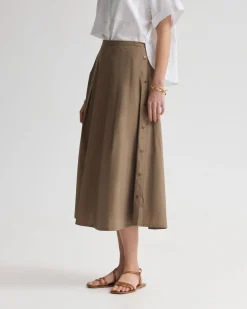 Harlow Snap Midi Skirt