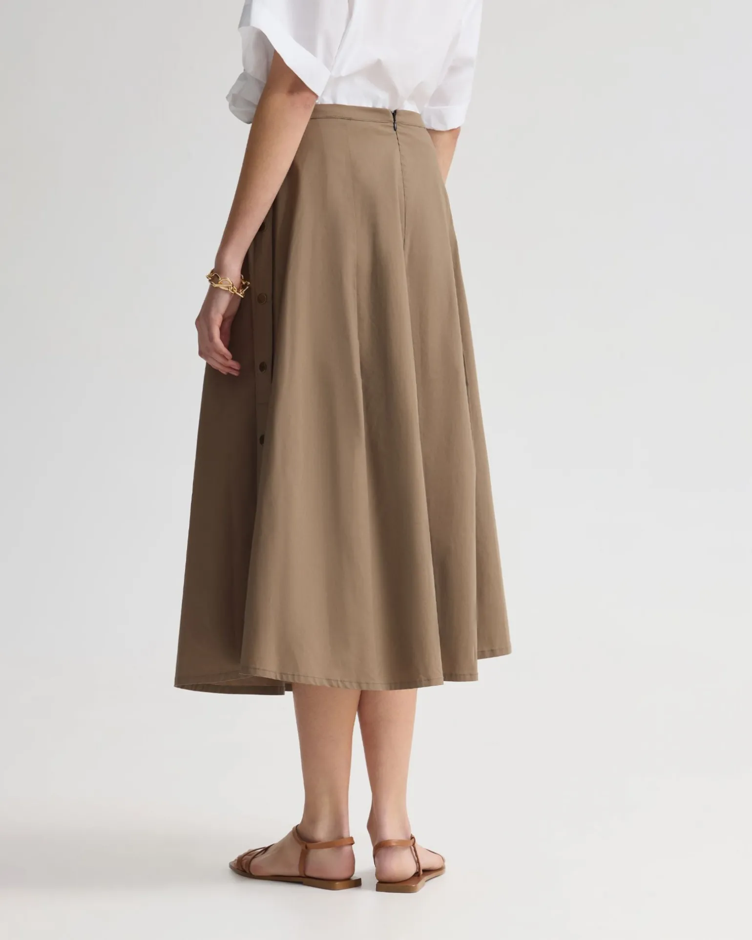 Harlow Snap Midi Skirt