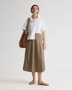 Harlow Snap Midi Skirt