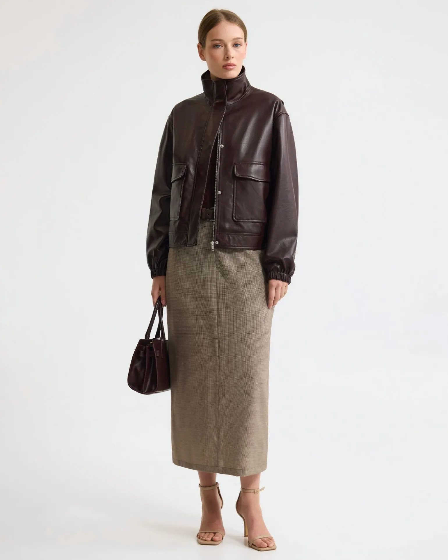 Harper Pure Wool Column Skirt