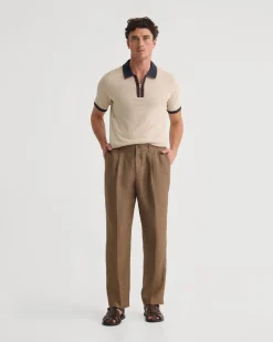 Holden Zip Neck Knitted Polo
