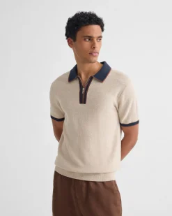 Holden Zip Neck Knitted Polo