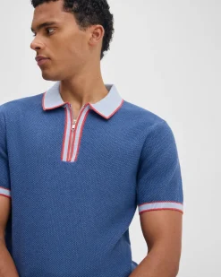 Holden Zip Neck Knitted Polo