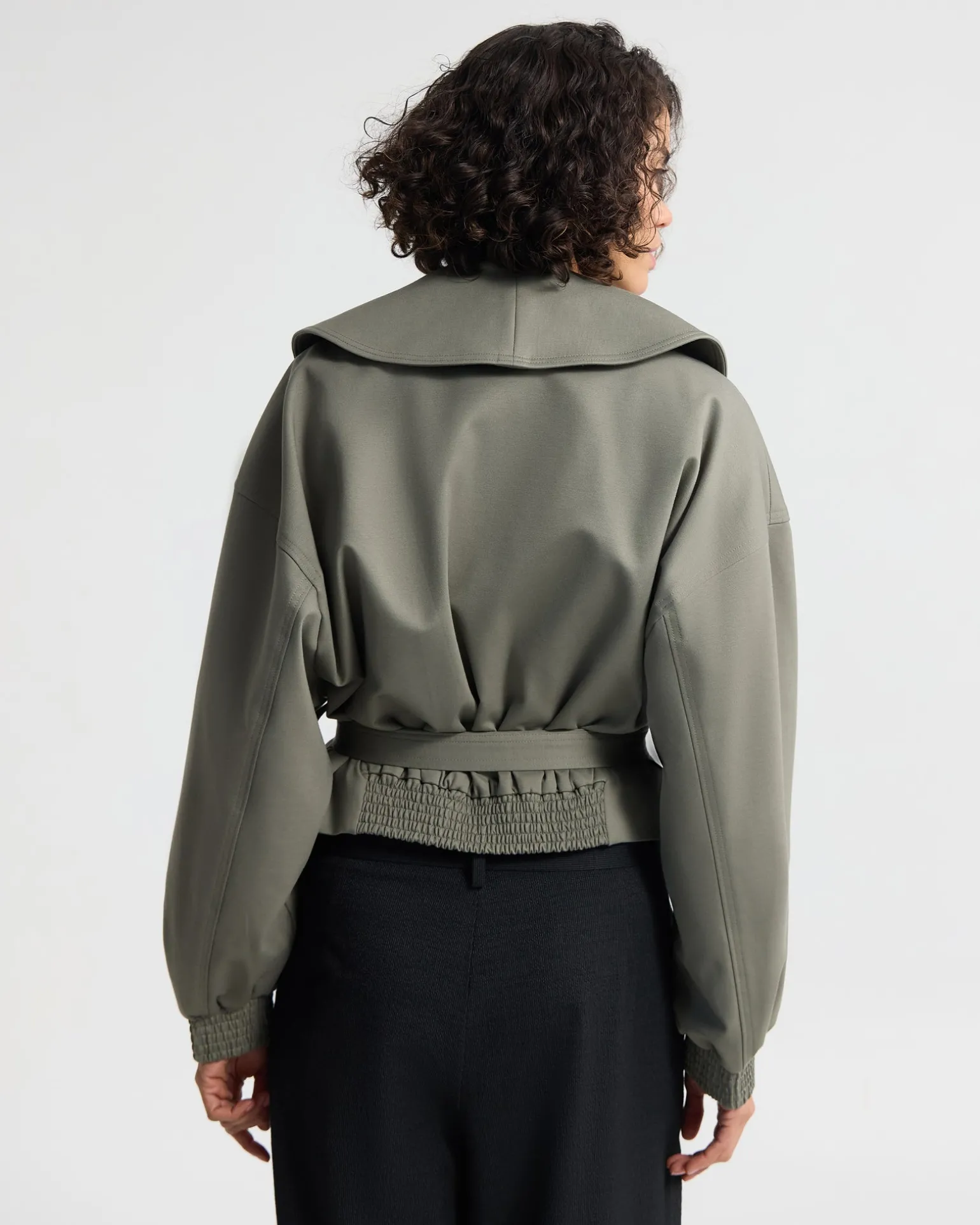 Indie Crop Belt Waist Jacket