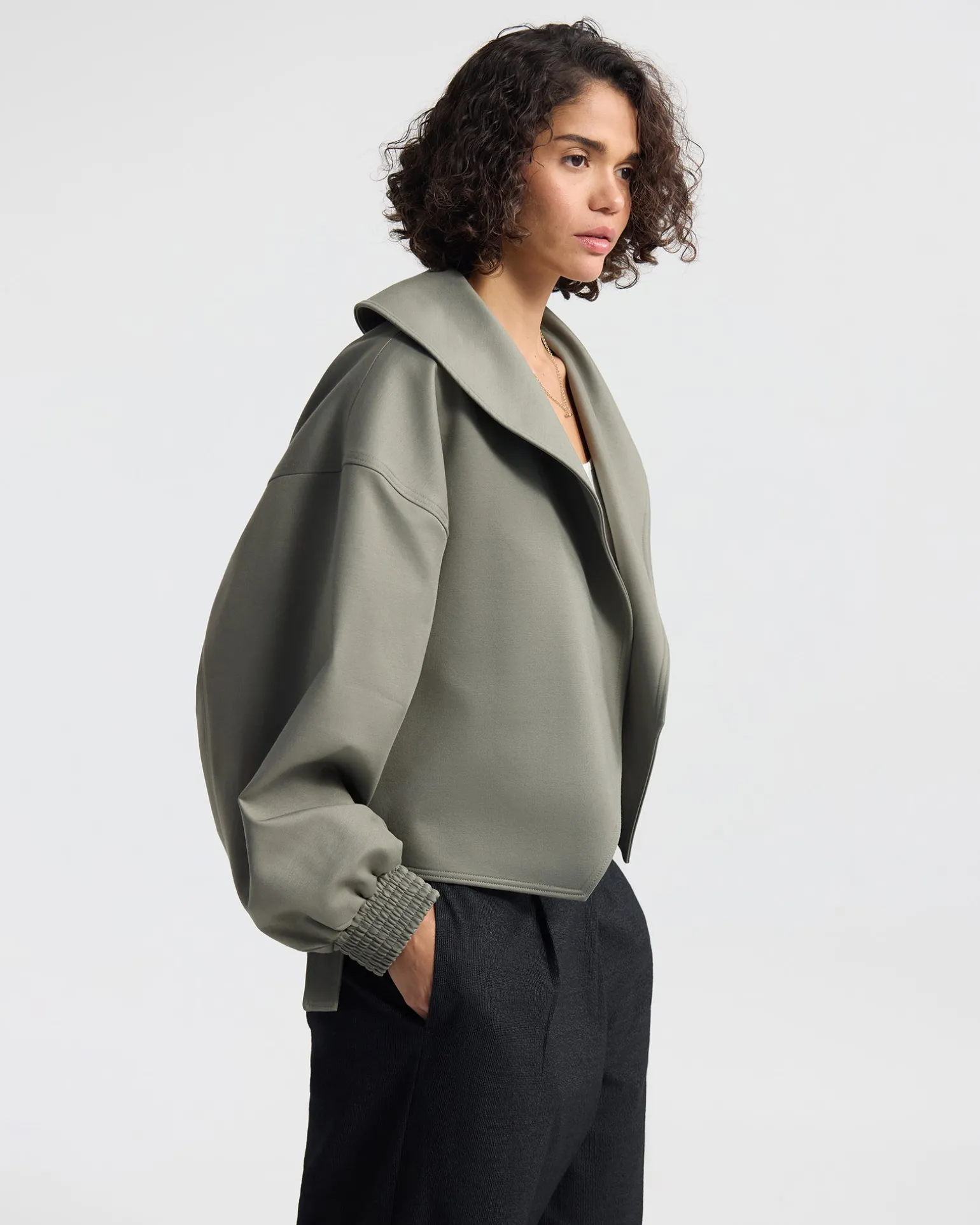 Indie Crop Belt Waist Jacket