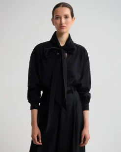 Jenna Rayon Blend Scarf Neck Top