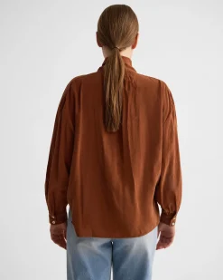 Jenna Rayon Blend Scarf Neck Top
