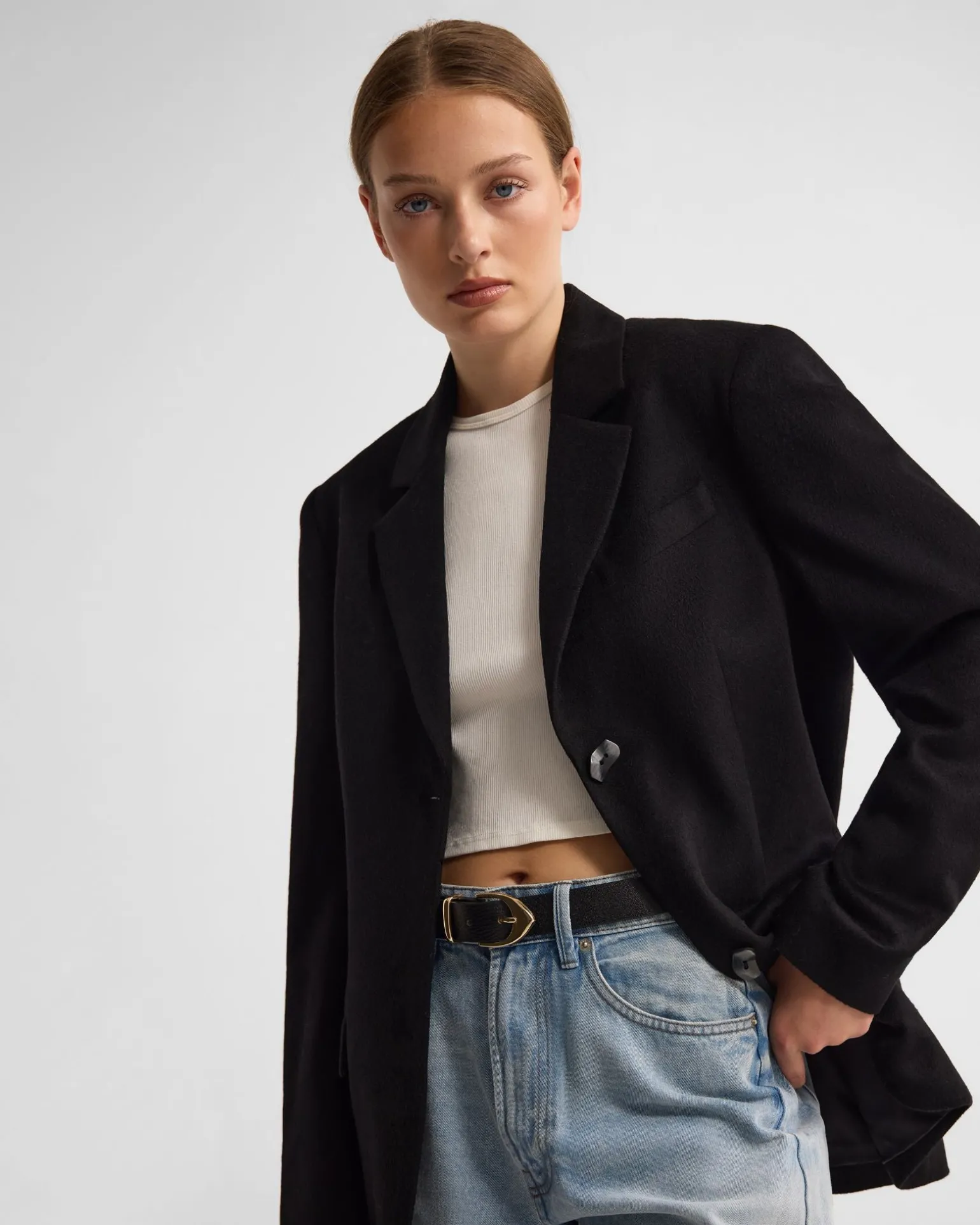 Jordan Wool Blend Oversized Blazer
