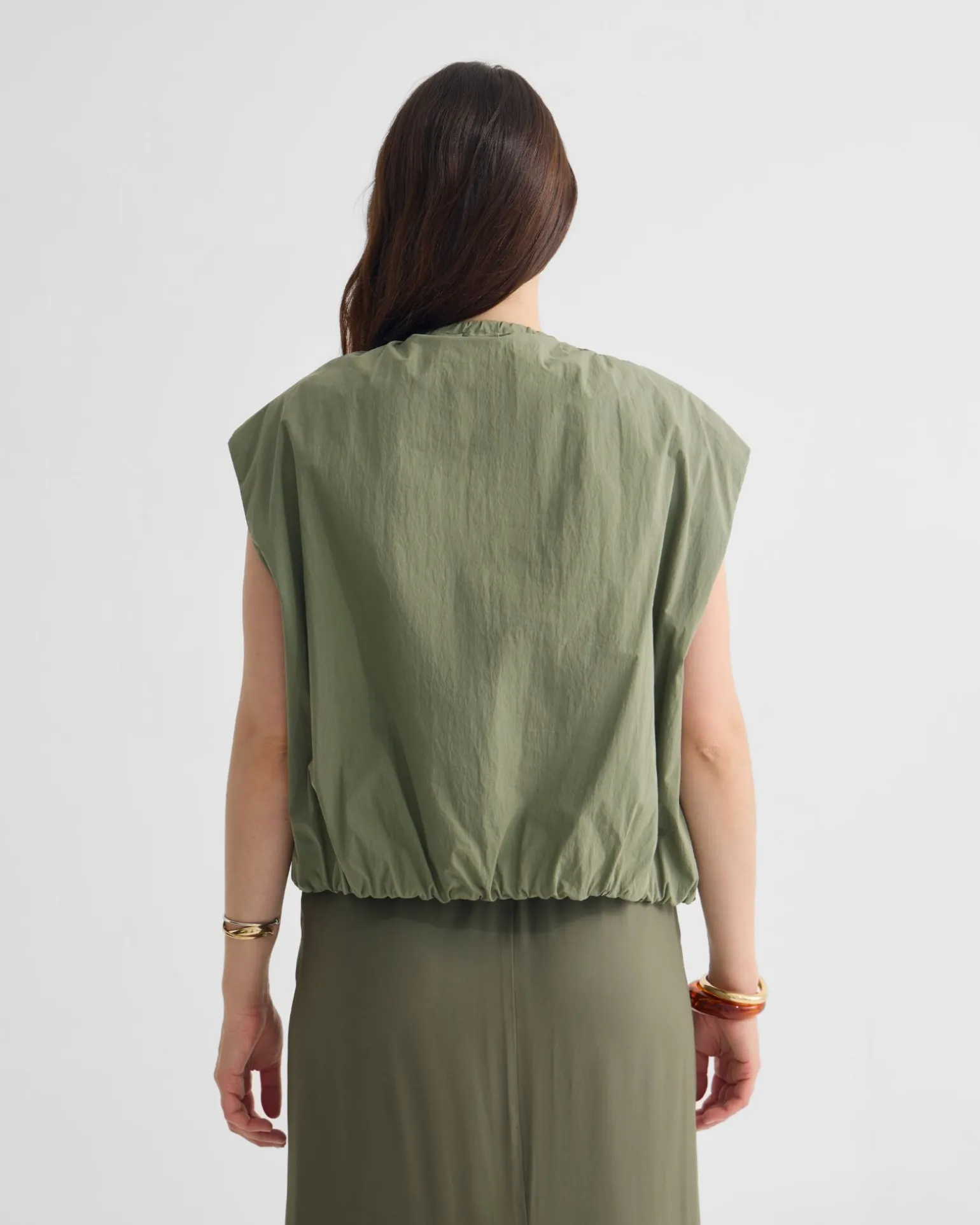 Katie Sleevless Bomber Jacket
