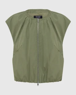 Katie Sleevless Bomber Jacket