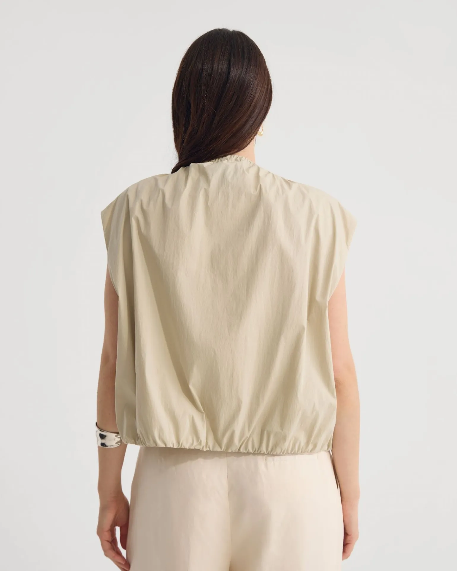 Katie Sleevless Bomber Jacket