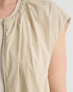 Katie Sleevless Bomber Jacket