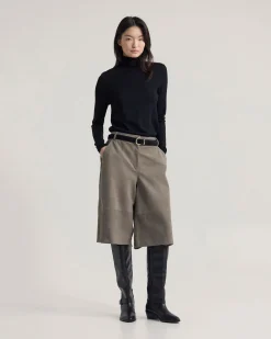 Kiera Suede Bermuda Shorts