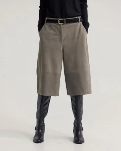 Kiera Suede Bermuda Shorts