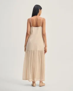 Kristel Linen And Mesh Dress