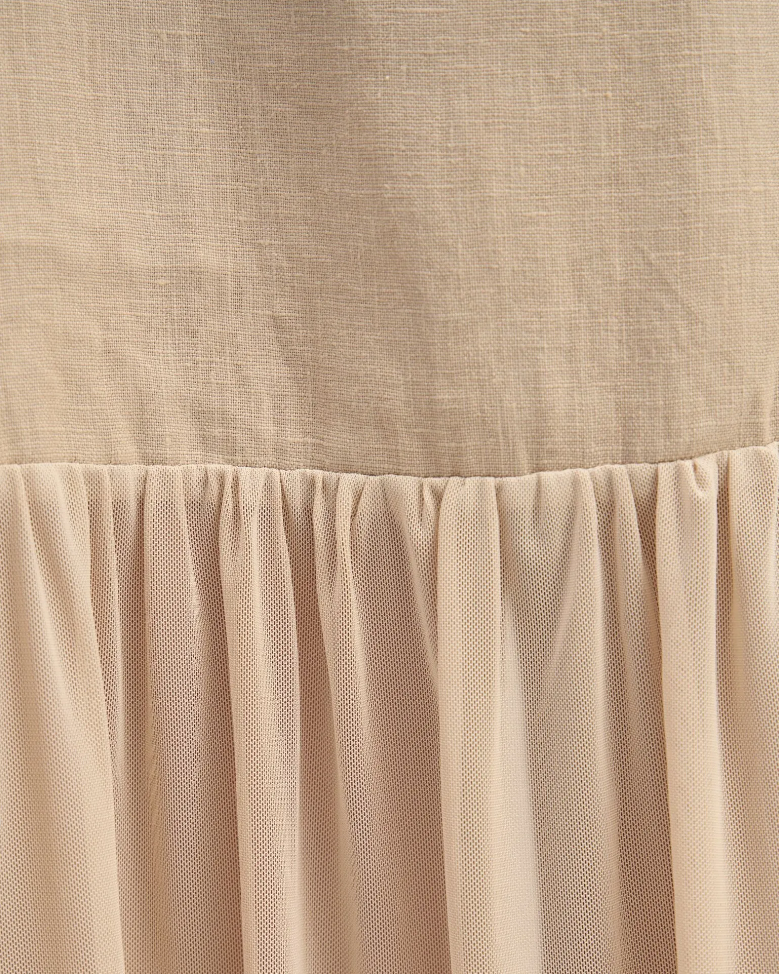 Kristel Linen And Mesh Dress
