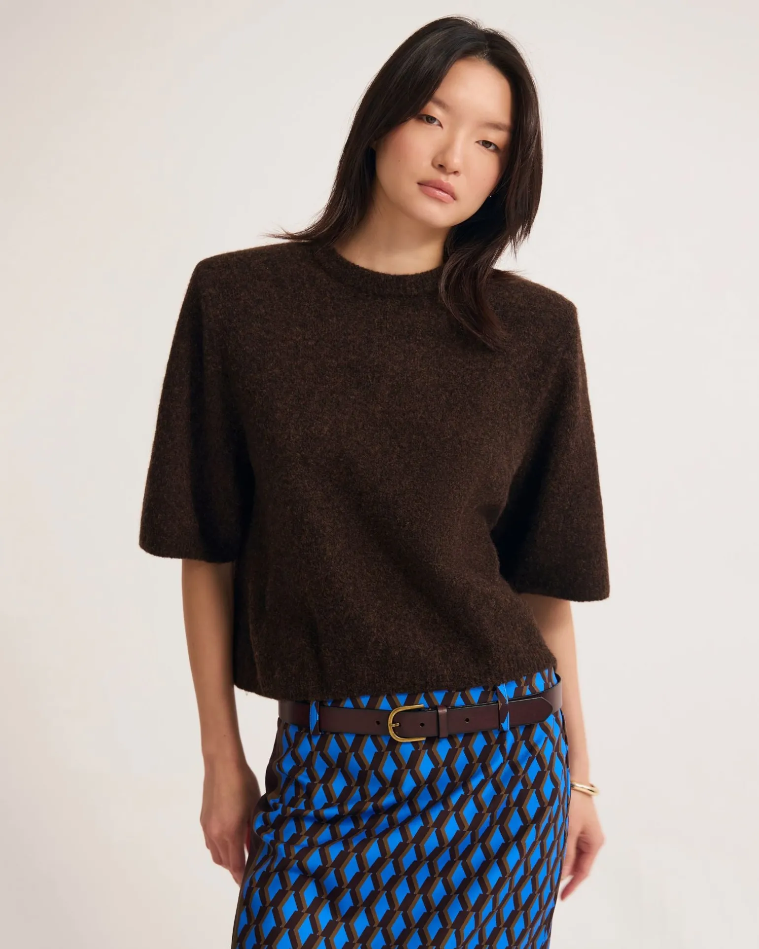 Leeta Wool Knitted T Shirt