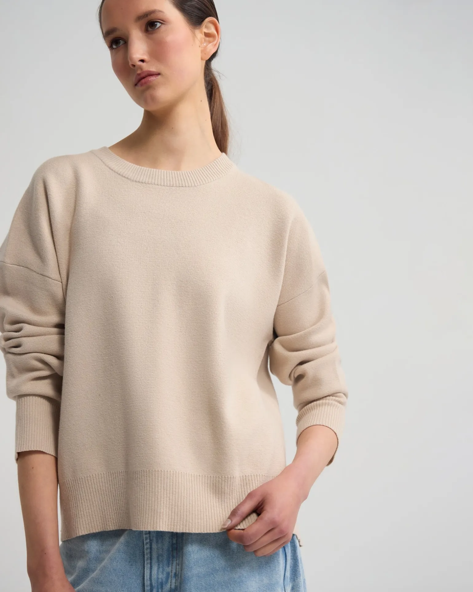 Lexie Cotton Crew Neck Knit