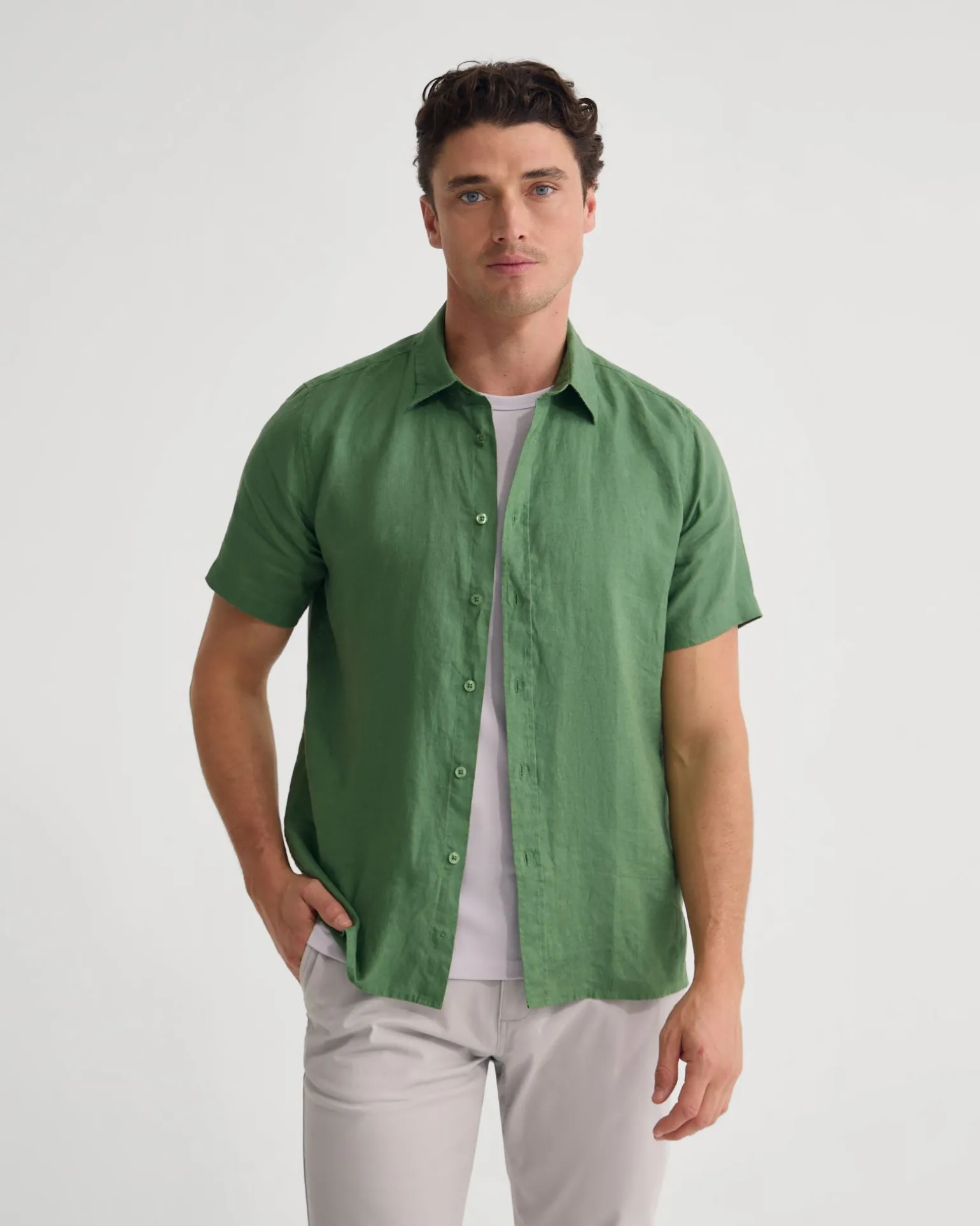 Leyton French Linen Short Sleeve Shirt