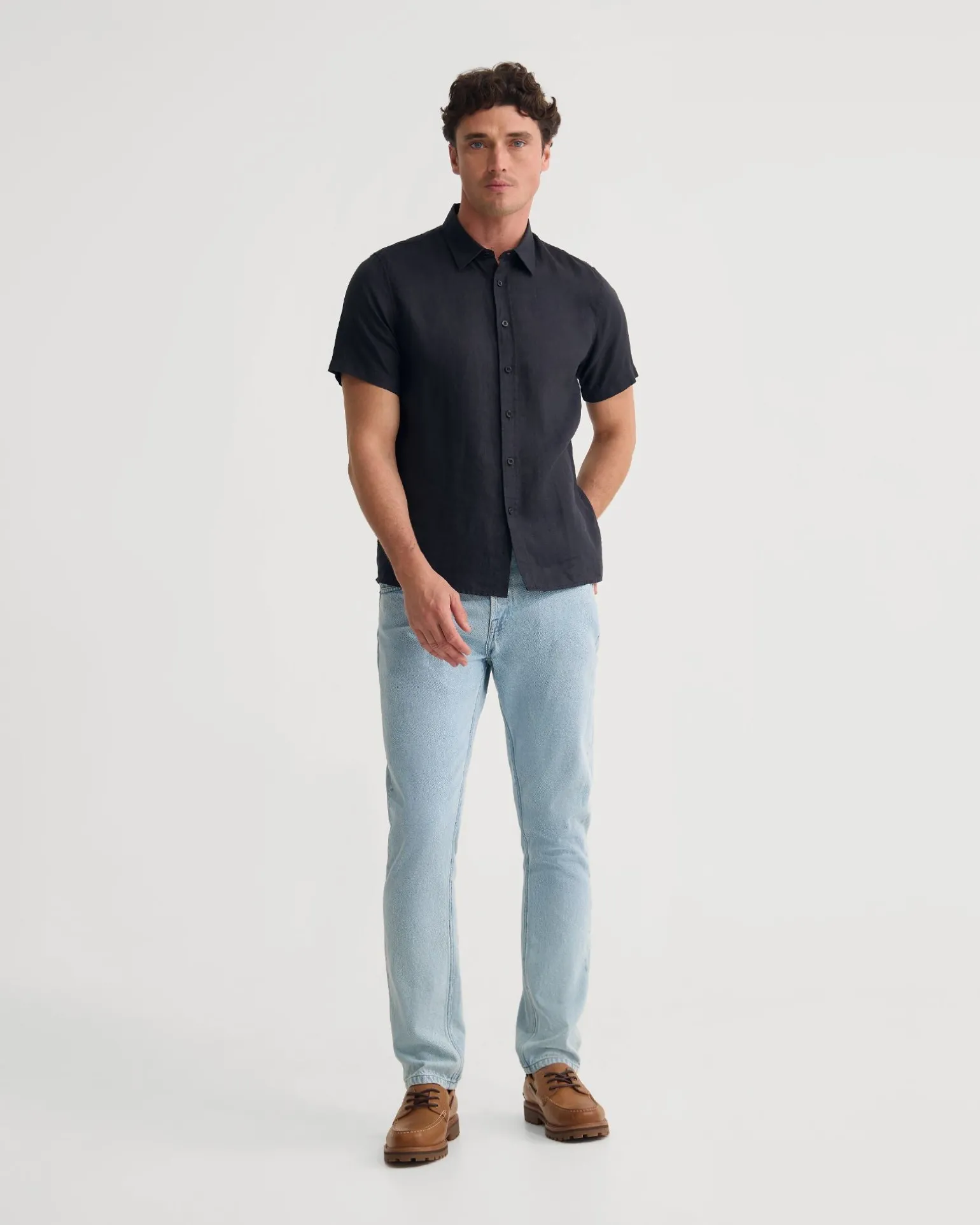 Leyton French Linen Short Sleeve Shirt