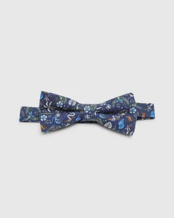 Linen Tropical Bow Tie